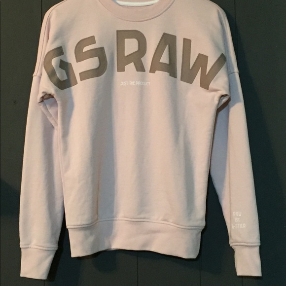 G-Star Sweaters | Gstar Raw Pale Pink Sweatshirt | Poshmark